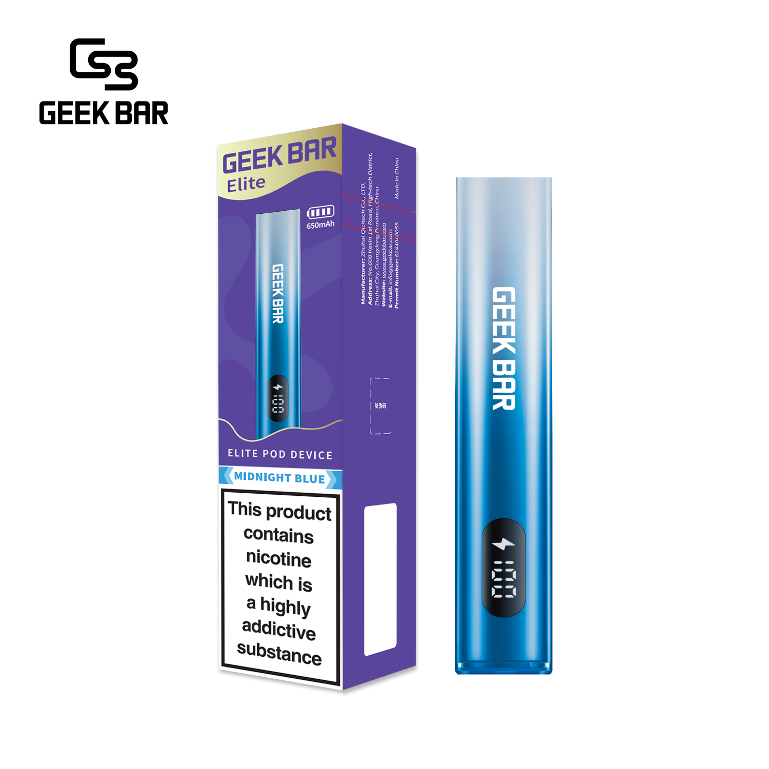 33e1e1314905bba6502407c50acce4e9 Geek Bar Elite Prefilled Pod Kit 菁英一次性拋棄式電子煙